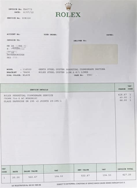 rolex receipt online|fred meyer receipt template.